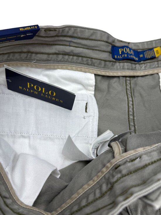 NWT Polo Ralph Lauren Men's Relaxed Fit 8" Cotton Green Cargo Shorts, Size 38 - Picture 5 of 9